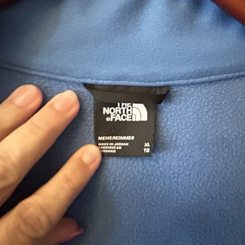 The North Face Tech Glacier 1/4 Zip Fleece Pullover Blue Heather XL Mens Comfy